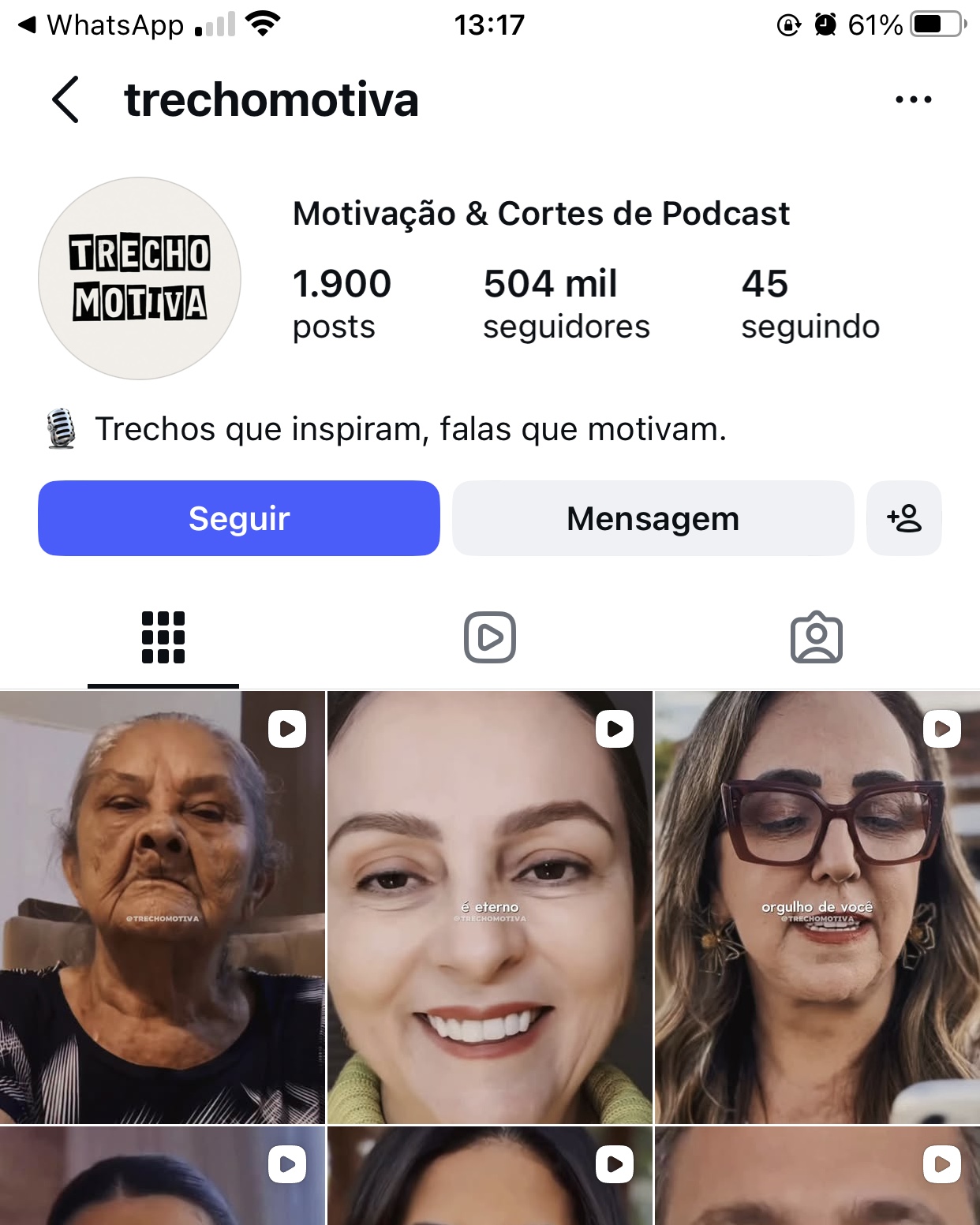 conta instagram a venda