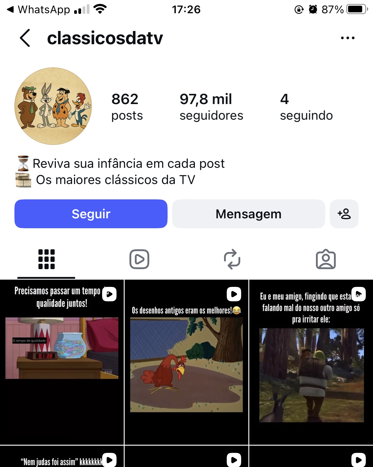 conta instagram a venda