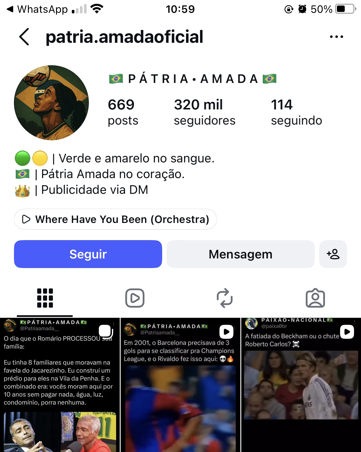 conta instagram a venda